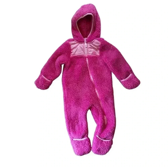 Snozu Pink Hooded Fleece Snowsuit Bunting Onesie 18 months - Picture 1 of 7